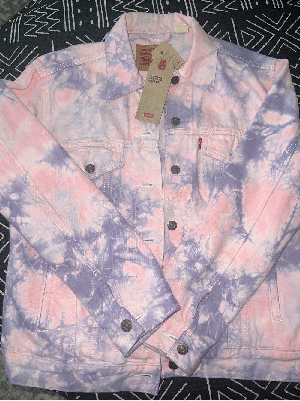 Levi's Pastel Pink & Lavender Tie-Dye Trucker Jacket